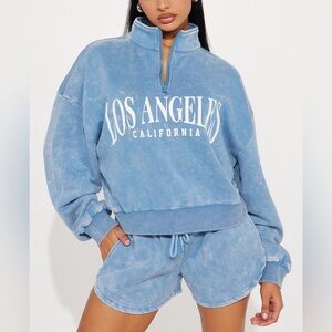 Fashion Nova Blue LA Vibes Lounge Set